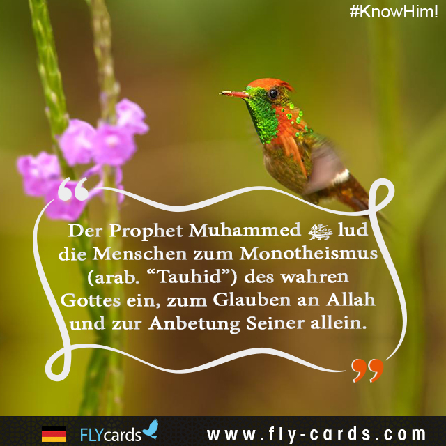 Prophet Muhammad invited people to the Oneness (TAWHEED) of the true God, to believe in Allah and worship Him ALONE.
